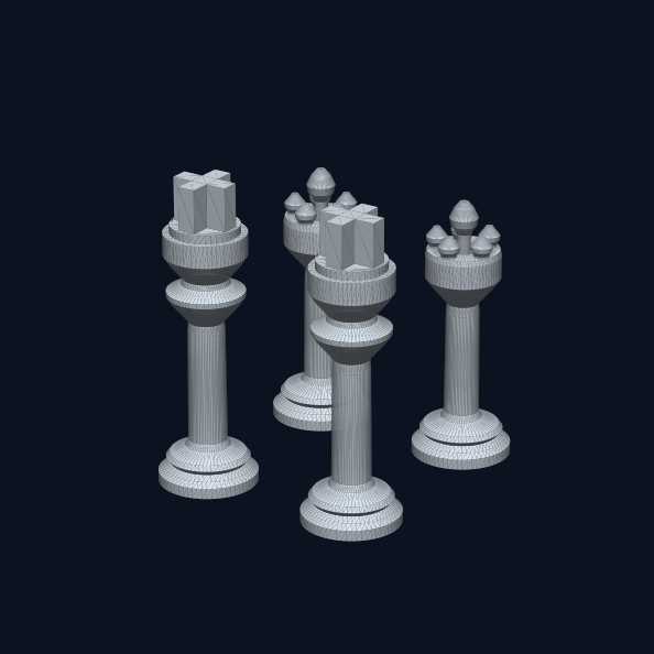 Chess kings and queens
