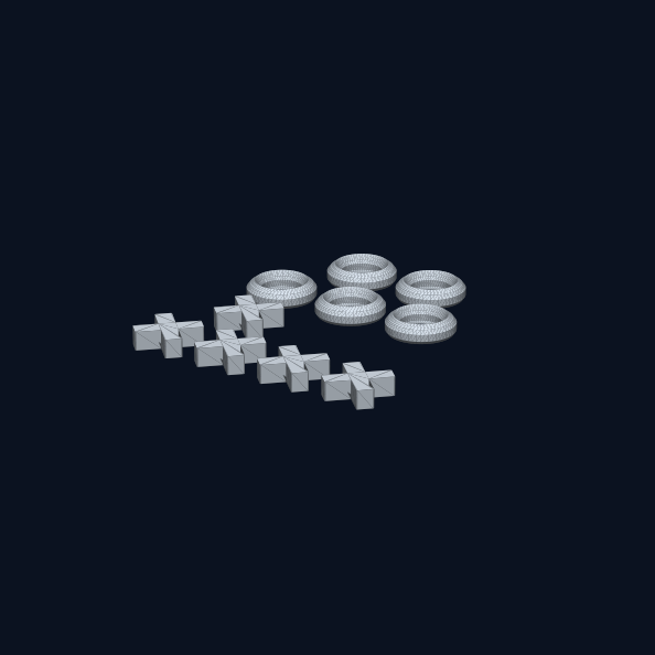Tic-tac-toe pieces